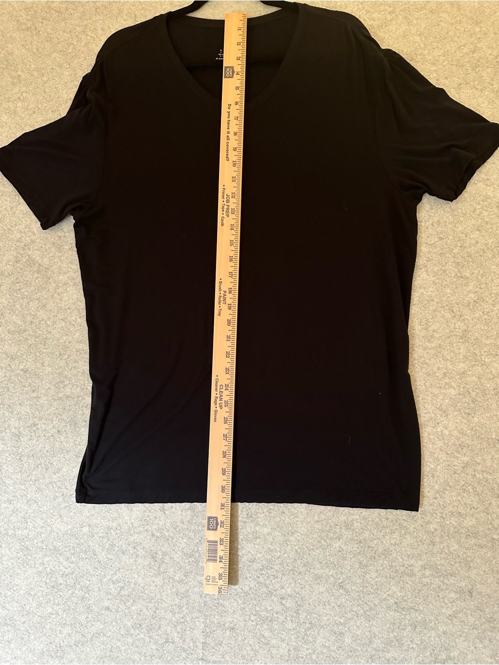 David Archy Men’s Bamboo V-Neck Short Sleeve Tee - Black - Picture 5 of 5